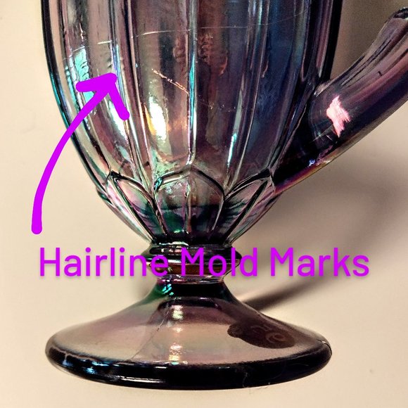 VTG FENTON Lavender Iridescent Art Glass ~ Petal Design 5" Creamer Pitcher *Read - Picture 12 of 12